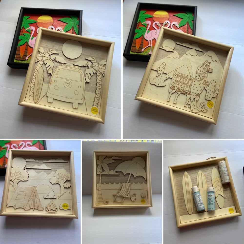 Bundle of 5 Wood frames To Paint diy with kids